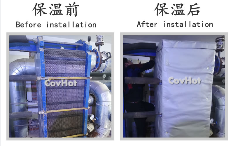 板式<a href=http://www.kcyso.cn/e/tags/?tagname=%E6%8D%A2%E7%83%AD%E5%99%A8%E4%BF%9D%E6%B8%A9 target=_blank class=infotextkey>換熱器保溫</a>套,板換保溫罩